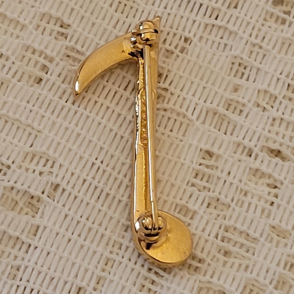 D'Orlan Music Note Brooch - Picture 2 of 3